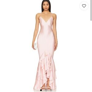 Lovers + Friends Pink Cleo Gown